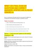 NR667-CEA FINAL EXAM 200 QUESTIONS AND CORRECT ANSWERS VERIFIED AND ALREADY GRADED A&plus;
