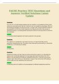 FACHE Practice TEST Questions and&NewLine;Answers Verified Solutions Latest&NewLine;Update