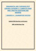 ORNAMENTAL AND TURFGRASS PEST CONTROL CATEGORY 3 &vert; COMPLETE EXAM PREP&comma; PRACTICE QUESTIONS AND ANSWERS