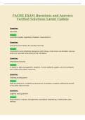 FACHE EXAM Questions and Answers&NewLine;Verified Solutions Latest Update