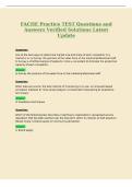 FACHE Practice TEST Questions and&NewLine;Answers Verified Solutions Latest&NewLine;Update