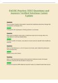FACHE Practice TEST Questions and&NewLine;Answers Verified Solutions Latest&NewLine;Update