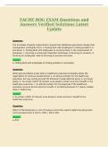 FACHE BOG EXAM Questions and&NewLine;Answers Verified Solutions Latest&NewLine;Update