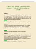 FACHE BOG EXAM Questions and&NewLine;Answers Verified Solutions Latest&NewLine;Update