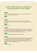 FACHE EXAM Questions and Answers&NewLine;Verified Solutions Latest Update