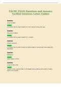 FACHE EXAM Questions and Answers&NewLine;Verified Solutions Latest Update