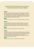 FACHE EXAM Questions and Answers&NewLine;Verified Solutions Latest Update