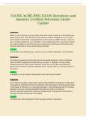 FACHE ACHE BOG EXAM Questions and&NewLine;Answers Verified Solutions Latest&NewLine;Update