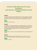 FACHE ACHE BOG Practice Exam&NewLine;Questions&NewLine;and Answers Verified Solutions Latest&NewLine;Update
