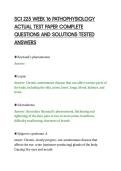 SCI 225 WEEK 16 PATHOPHYSIOLOGY&NewLine;ACTUAL TEST PAPER COMPLETE&NewLine;QUESTIONS AND SOLUTIONS TESTED&NewLine;ANSWERS&NewLine;