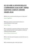 SCI 225 WEEK 16 PATHOPHYSIOLOGY&NewLine;COMPREHENSIVE EXAM SCRIPT VERIFIED&NewLine;QUESTIONS COMPLETE ANSWERS&NewLine;GRADED APLUS&NewLine;