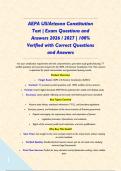 AEPA US&sol;Arizona Constitution Test &vert; Exam Questions and Answers 2026 &sol; 2027 &vert; 100&percnt; Verified with Correct Questions and Answers&NewLine;