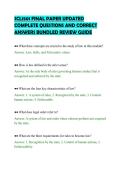 SCL1501 FINAL PAPER UPDATED&NewLine;COMPLETE QUESTIONS AND CORRECT&NewLine;ANSWERS BUNDLED REVIEW GUIDE
