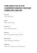 SCRIBE AMERICA FINAL ED EXAM&NewLine;COMPREHENSIVE EMERGENCY DEPARTMENT&NewLine;SCRIBING STUDY GUIDE 2026&NewLine;