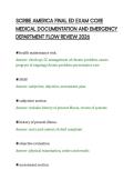 SCRIBE AMERICA FINAL ED EXAM CORE&NewLine;MEDICAL DOCUMENTATION AND EMERGENCY&NewLine;DEPARTMENT FLOW REVIEW 2026&NewLine;