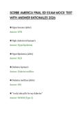SCRIBE AMERICA FINAL ED EXAM MOCK TEST&NewLine;WITH ANSWER RATIONALES 2026&NewLine;