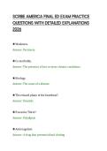 SCRIBE AMERICA FINAL ED EXAM PRACTICE&NewLine;QUESTIONS WITH DETAILED EXPLANATIONS&NewLine;2026