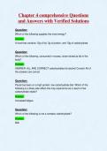 Chapter 4 comprehensive Questions&NewLine;and Answers with Verified Solutions