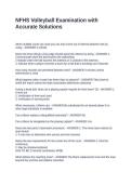 NFHS Volleyball Examination with Accurate Solutions