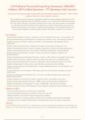 ATI Pediatric Proctored Exam Prep Document &vert; 2026&sol;2027&NewLine;Edition &vert; 200 Verified Questions - 177 Questions with Answers