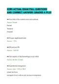 SCRN ACTUAL EXAM FULL QUESTIONS&NewLine;AND CORRECT ANSWERS GRADED A PLUS&NewLine;