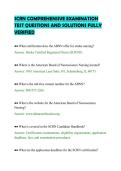 SCRN COMPREHENSIVE EXAMINATION&NewLine;TEST QUESTIONS AND SOLUTIONS FULLY&NewLine;VERIFIED&NewLine;
