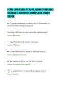 SCRN UPDATED ACTUAL QUESTIONS AND&NewLine;CORRECT ANSWERS COMPLETE STUDY&NewLine;GUIDE&NewLine;