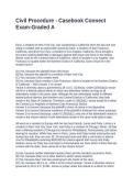 Civil Procedure - Casebook Connect Exam-Graded A