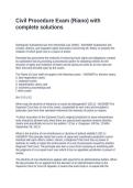 Civil Procedure Exam &lpar;Riano&rpar; with complete solutions