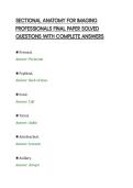 SECTIONAL ANATOMY FOR IMAGING&NewLine;PROFESSIONALS FINAL PAPER SOLVED&NewLine;QUESTIONS WITH COMPLETE ANSWERS&NewLine;