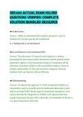 SED2601 ACTUAL EXAM SOLVED&NewLine;QUESTIONS VERIFIED COMPLETE&NewLine;SOLUTION BUNDLED RESOURCE