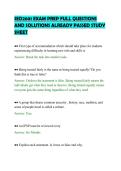 SED2601 EXAM PREP FULL QUESTIONS&NewLine;AND SOLUTIONS ALREADY PASSED STUDY&NewLine;SHEET&NewLine;