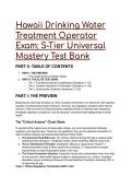 2026&sol;2027 Hawaii Drinking Water Treatment Operator Exam Study Guide&colon; S-Tier Universal Mastery Test Bank &vert; Grade 1&comma; 2&comma; 3 & 4 WTPO Certification &vert; HAR 11-20&comma; 11-25 & 11-21 &vert; Detailed Exam Questions &plus; Solutions