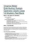 2026&sol;2027 Virginia Water Distribution System Operator Class 1-6 Exam Mastery Test Bank &vert; 12VAC5-590 & AWWA C651 Compliant &vert; S-Tier Scenario Questions with Mentor Analysis & Cheat Sheet