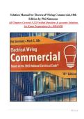 Electrical Wiring Commercial 18th Edition Solution Manual by Phil Simmons &ndash; Complete Answer Guide