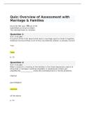 EDCO 820 QUIZ 1&colon; OVERVIEW OF ASSESSMENT WITH MARRIAGE & FAMILIES &vert; QUESTIONS AND ANSWERS &vert; 2026 UPDATE &vert; WITH COMPLETE SOLUTIONS&period;