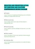 SENSATION AND PERCEPTION ACTUAL&NewLine;TEST QUESTIONS AND SOLUTIONS&NewLine;COMPREHENSIVE REVIEW PACKAGE&NewLine;