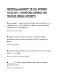 SERVICE MANAGEMENT 10 FULL REVISION&NewLine;NOTES WITH OPERATIONS STRATEGY AND&NewLine;PROCESS DESIGN CONCEPTS&NewLine;