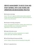 SERVICE MANAGEMENT 10 MOCK EXAM AND&NewLine;STUDY MATERIAL WITH CASE STUDIES AND&NewLine;OPERATIONS DECISION-MAKING PRACTICE