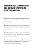 SERVSAFE ACTUAL EXAMINATION TEST&NewLine;2026 COMPLETE QUESTIONS AND&NewLine;SOLUTIONS GRADED A&plus;&NewLine;