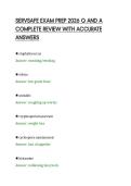 SERVSAFE EXAM PREP 2026 Q AND A&NewLine;COMPLETE REVIEW WITH ACCURATE&NewLine;ANSWERS