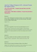 American College of Surgeons &lpar;ACS&rpar; - Advanced Trauma &NewLine;Life Support &lpar;ATLS&rpar; &NewLine;ATLS Exam 2025-2026 - Complete Question Bank with 100&percnt; &NewLine;Verified Answers &NewLine;Latest Update &vert; 10th Edition Guidelines &vert; Trauma Resuscitation & &NewLine;Management 