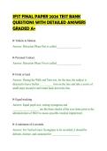 SFST FINAL PAPER 2026 TEST BANK&NewLine;QUESTIONS WITH DETAILED ANSWERS&NewLine;GRADED A&plus;&NewLine;