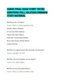 SGRHO FINAL EXAM SCRIPT TESTED&NewLine;QUESTIONS FULL SOLUTION PREMIUM&NewLine;STUDY MATERIAL&NewLine;