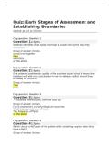 EDCO 820 QUIZ 2&colon; EARLY STAGES OF ASSESSMENT AND ESTABLISHING BOUNDARIES &vert; QUESTIONS AND ANSWERS &vert; 2026 UPDATE &vert; 100&percnt; CORRECT&period;
