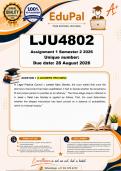 LJU4802 Assignment 1 &lpar;COMPLETE ANSWERS&rpar; Semester 2 2026 - DUE 28 August 2026