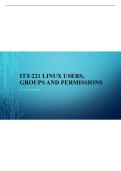 ITT-221 Linux Users&comma; Groups and Permissions &vert; Step-by-Step Commands&comma; Directories&comma; chmod&comma; chgrp & User Management &vert; 2026 Updated with complete solutions&period;
