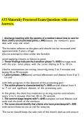 ATI Maternity Proctored Exam Questions with correct&NewLine;Answers&period;