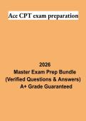 ACE CPT Exam Preparation PDF &vert; ACE Certified Personal Trainer Study Guide&comma; Practice Questions & Exam Review 2026