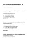 Next Generation Accuplacer Writing ACTUAL Test VERSION 3